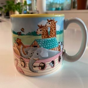 VTG Rare Flowers, Inc. Balloons Noah's Ark Ceramic Coffee Mug Tea Cup